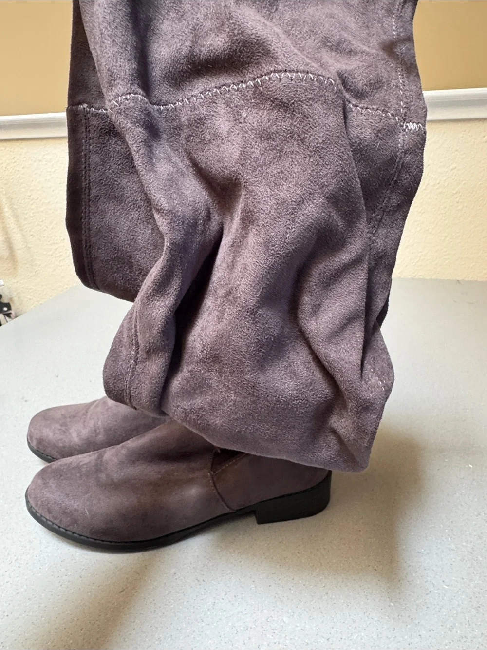 Catherine Malandrino Suede Slouch Over the Knee Boots